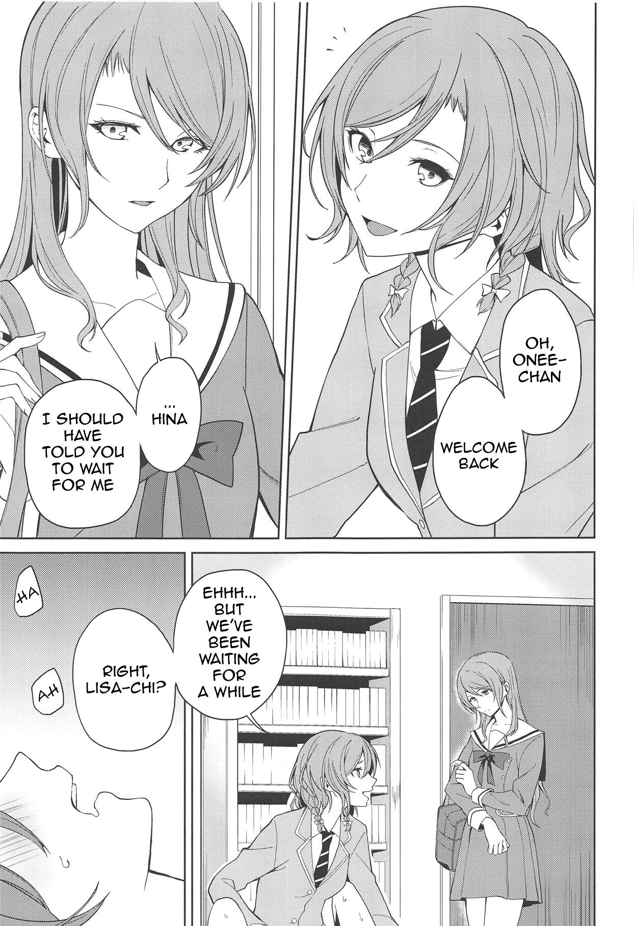 (C95) [Tatakai no Kiseki (Senyuu)] Sayo Lisa Hina Ecchi Bon | Sayo Lisa Hina Ecchi Book (BanG Dream!) [English] [Erokawa_Senpai] page 2 full