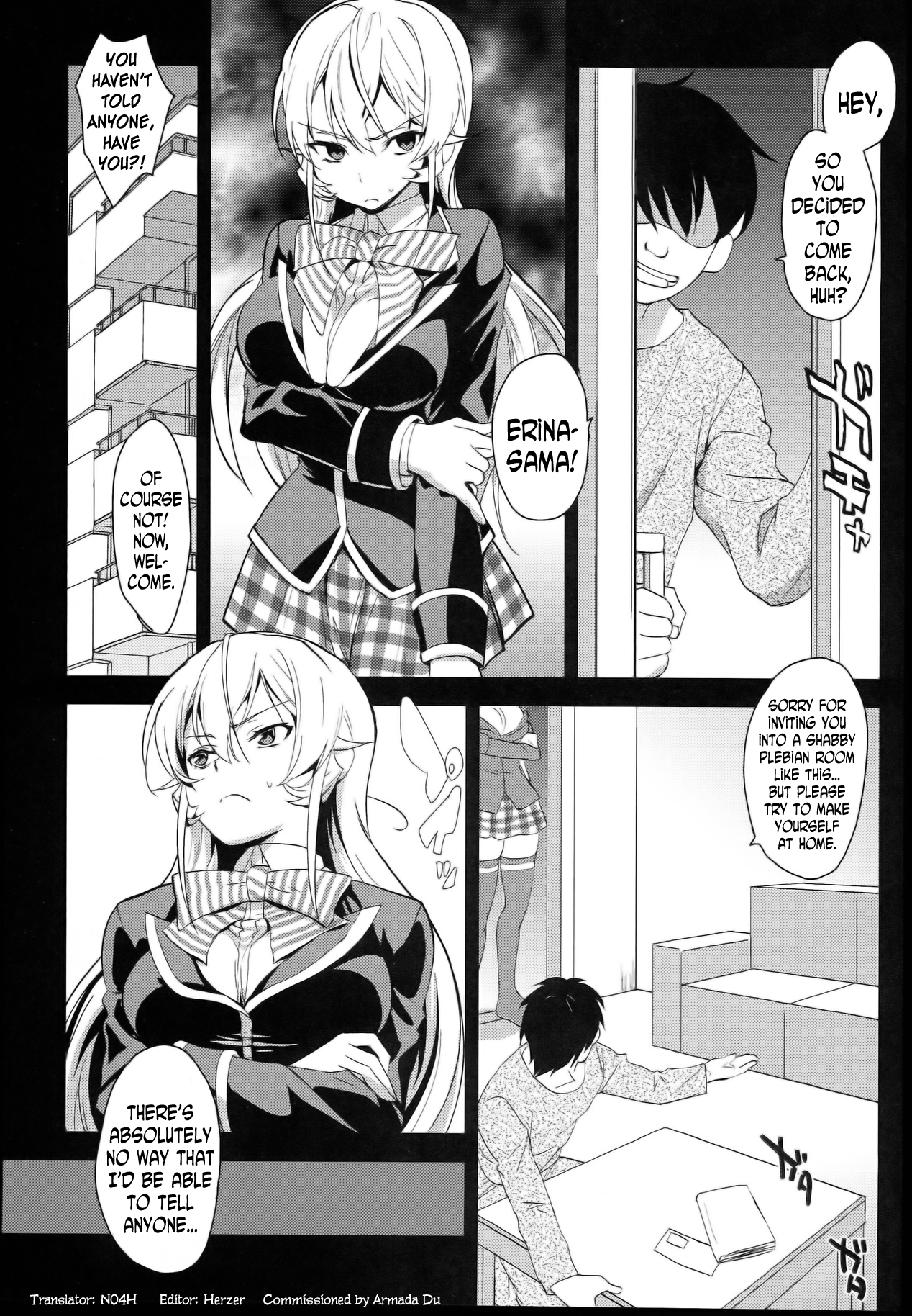 (COMIC1☆8) [Kitsune (Tachikawa Negoro)] Ochibureta Joou to Niku | The Fallen Queen & Meat (Shokugeki no Soma) [English] [N04h] page 5 full