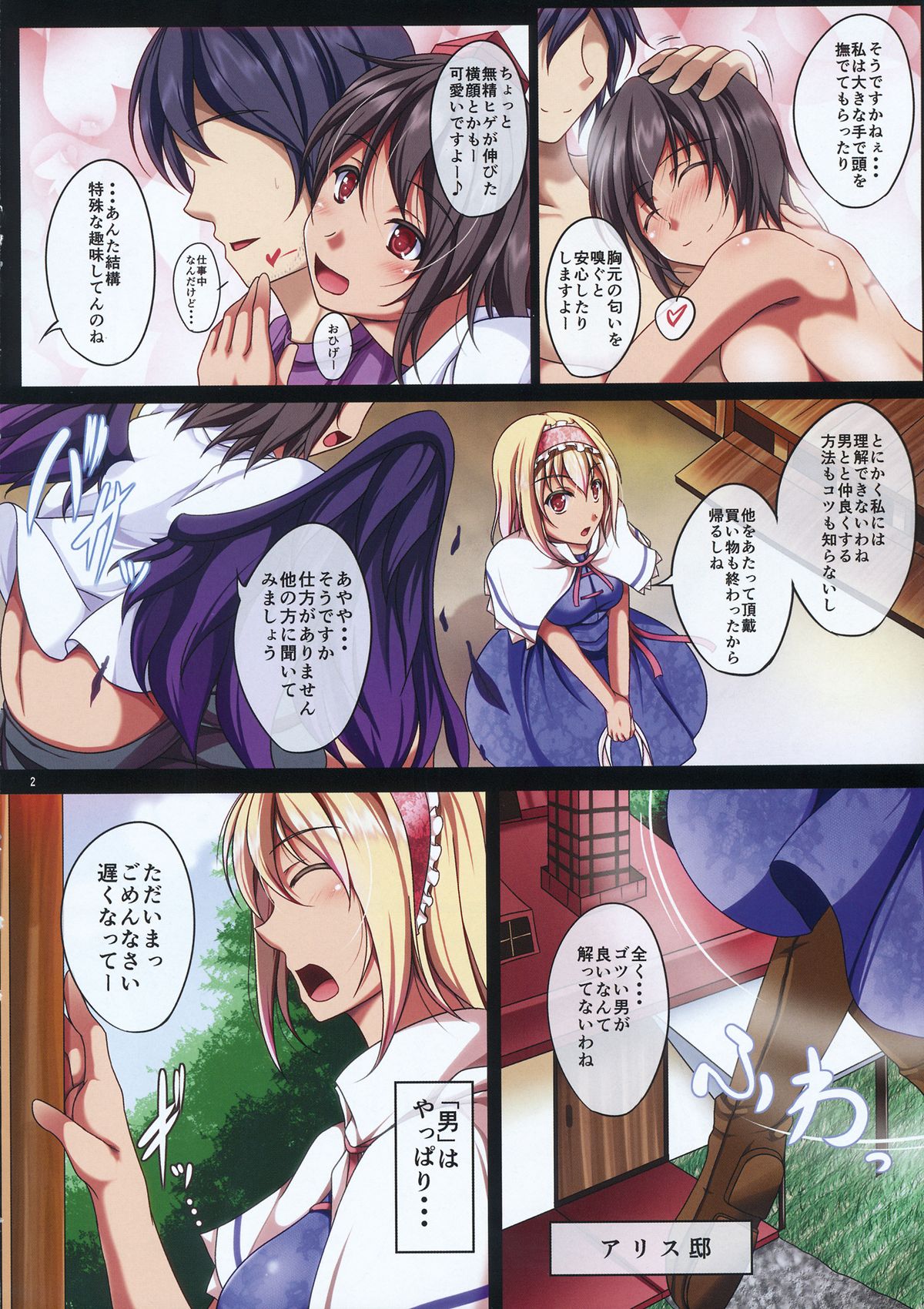 (C87) [Penetrate (Reiha)] Otokogirai no Alice wa Shounen ga Osuki (Touhou Project) page 3 full