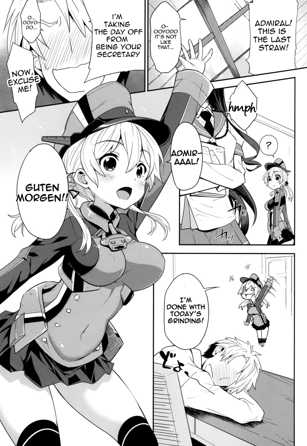 (C87) [Parin to Wareru (Neyonsan)] Teitoku o Dame ni Suru Prinz Eugen (Kantai Collection -KanColle-) [English] [constantly] page 4 full