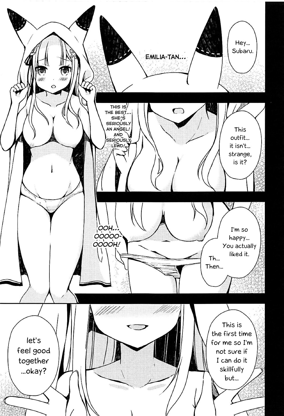 (C93) [moriQ (Mori Airi)] Shall I make Rem-nyan go Nyan Nyan? | Rem-nyan to Nyannyan Suru? (Re:Zero kara Hajimeru Isekai Seikatsu) [English] [EHCOVE] page 4 full