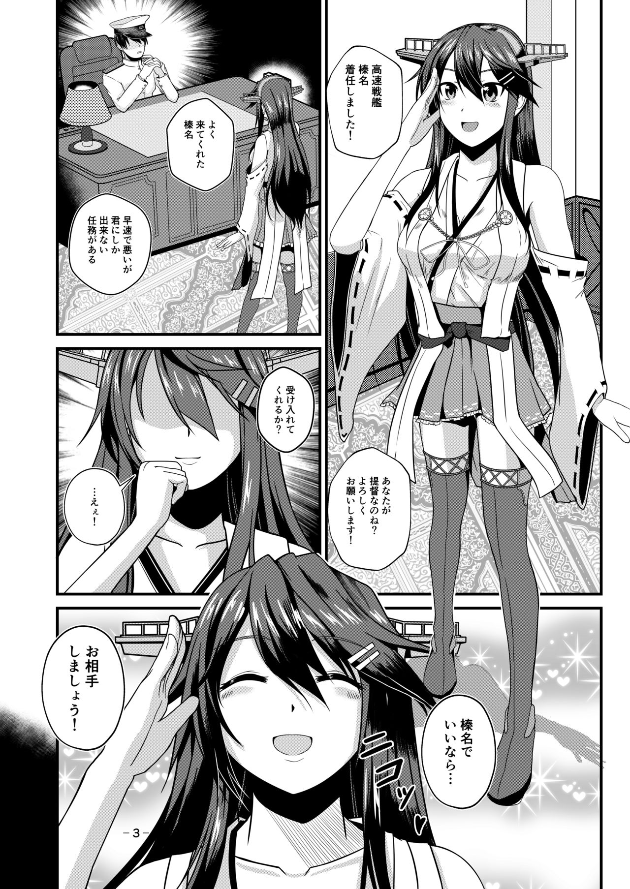 [CocooN] Hai, Haruna wa Daijoubu desu! Haruna x Sakunyuu x Juukan (Kantai Collection -KanColle-) [Decensored] [Digital] page 2 full