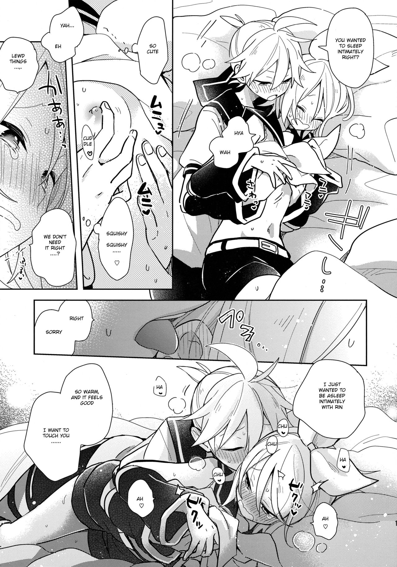 (Kagamine Kotoha!) [Wonderland (Suzumi)] Issho no Ofuton de Nenai to Derarenai Heya [Seijin Mukai] (VOCALOID) [English] page 10 full