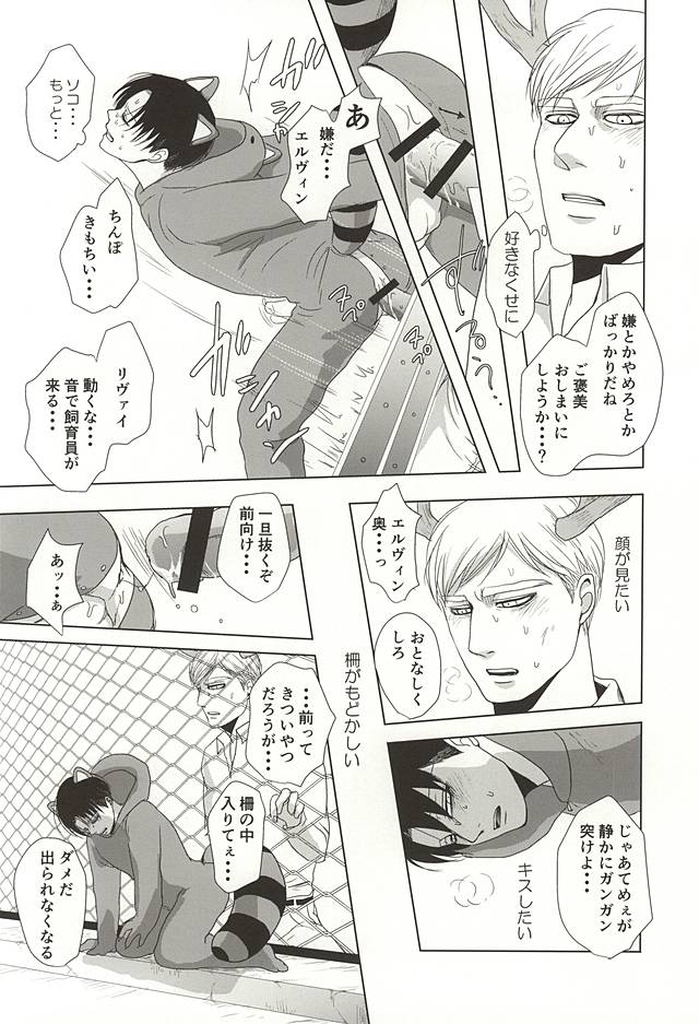 (Souyoku no Kizuna 4) [Pair Bear (Omike)] Araiguma no Levi (Shingeki no Kyojin) page 9 full