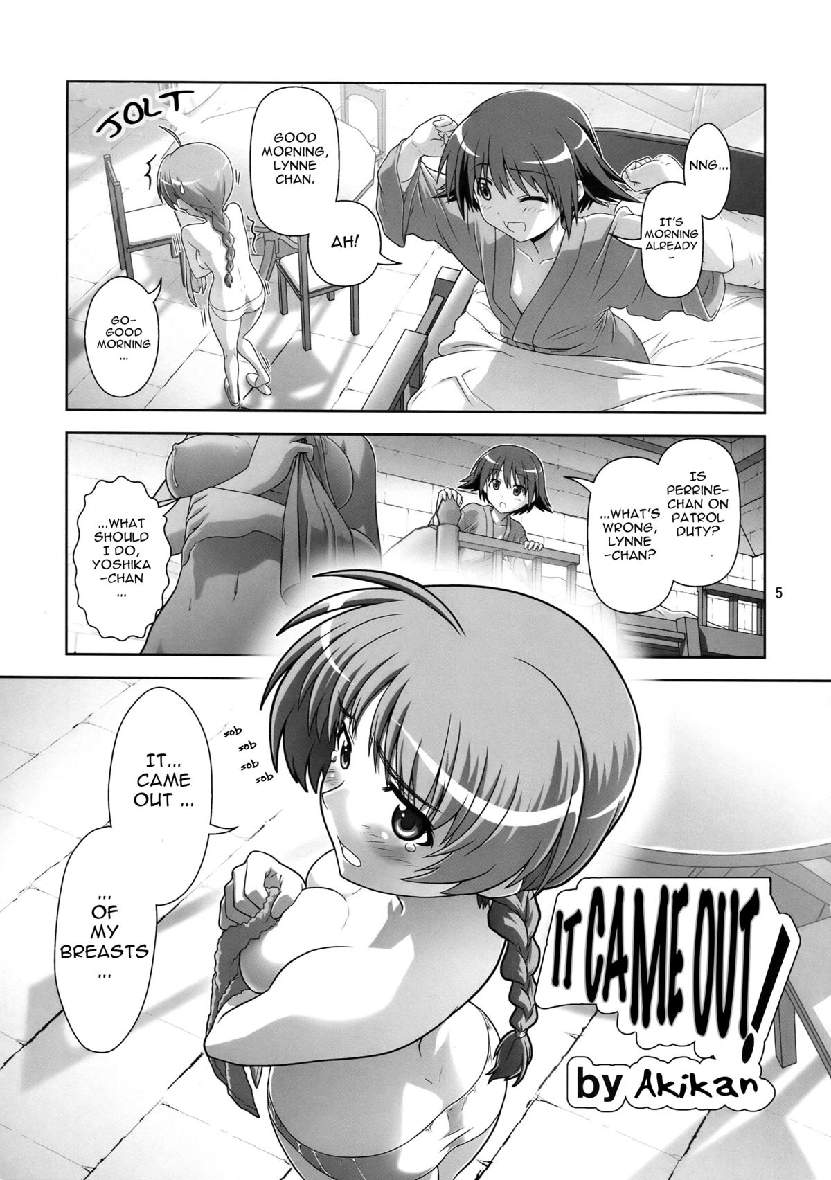 [Circle Credit (Akikan)] Dechatta!! | It came out!! (Majobiyori) (Strike Witches) [English] [EHCOVE] page 2 full