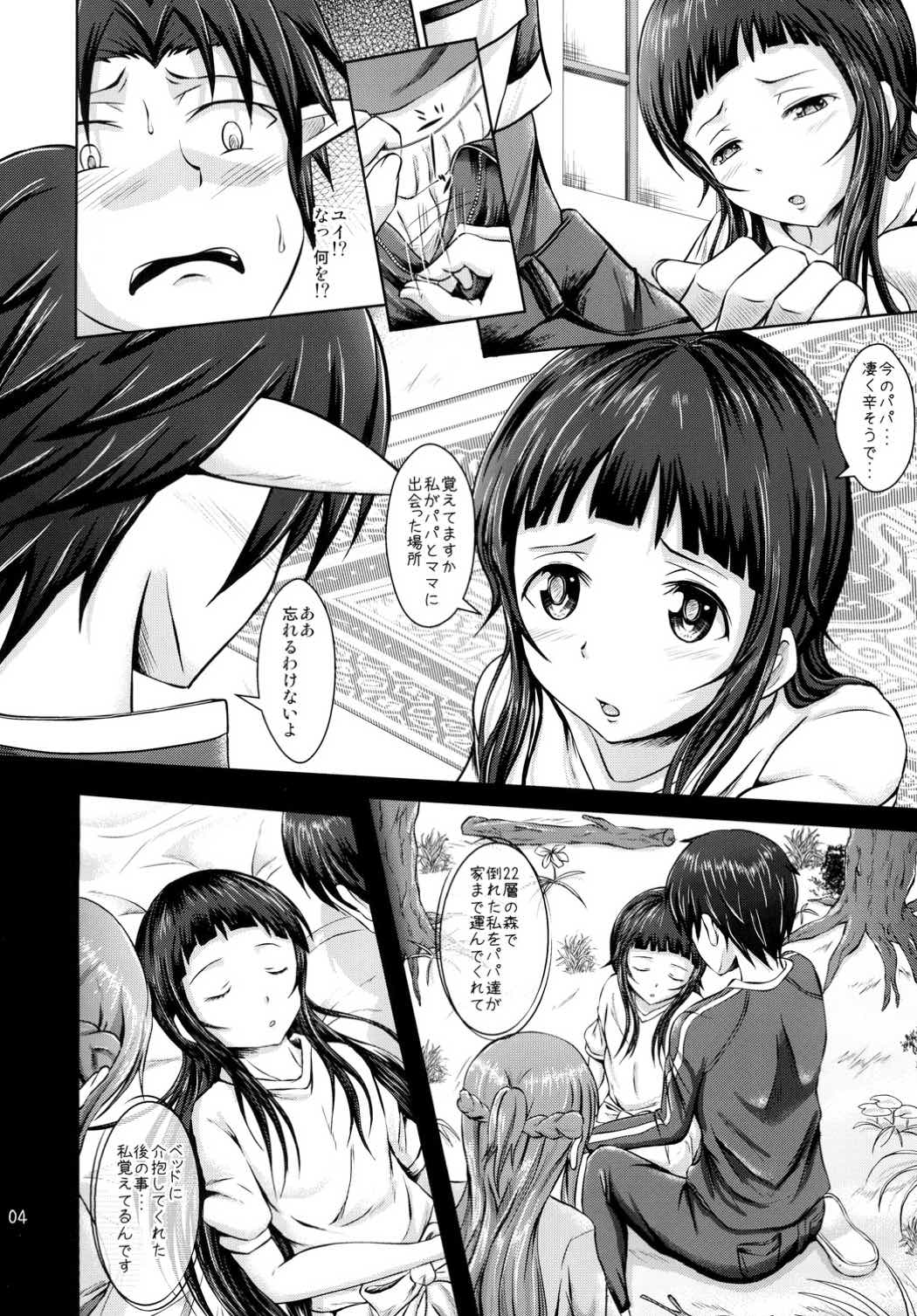 (C84) [Eco Filter (tuyo)] Asuna no Kokoro Yui no Kimochi (Sword Art Online) page 3 full