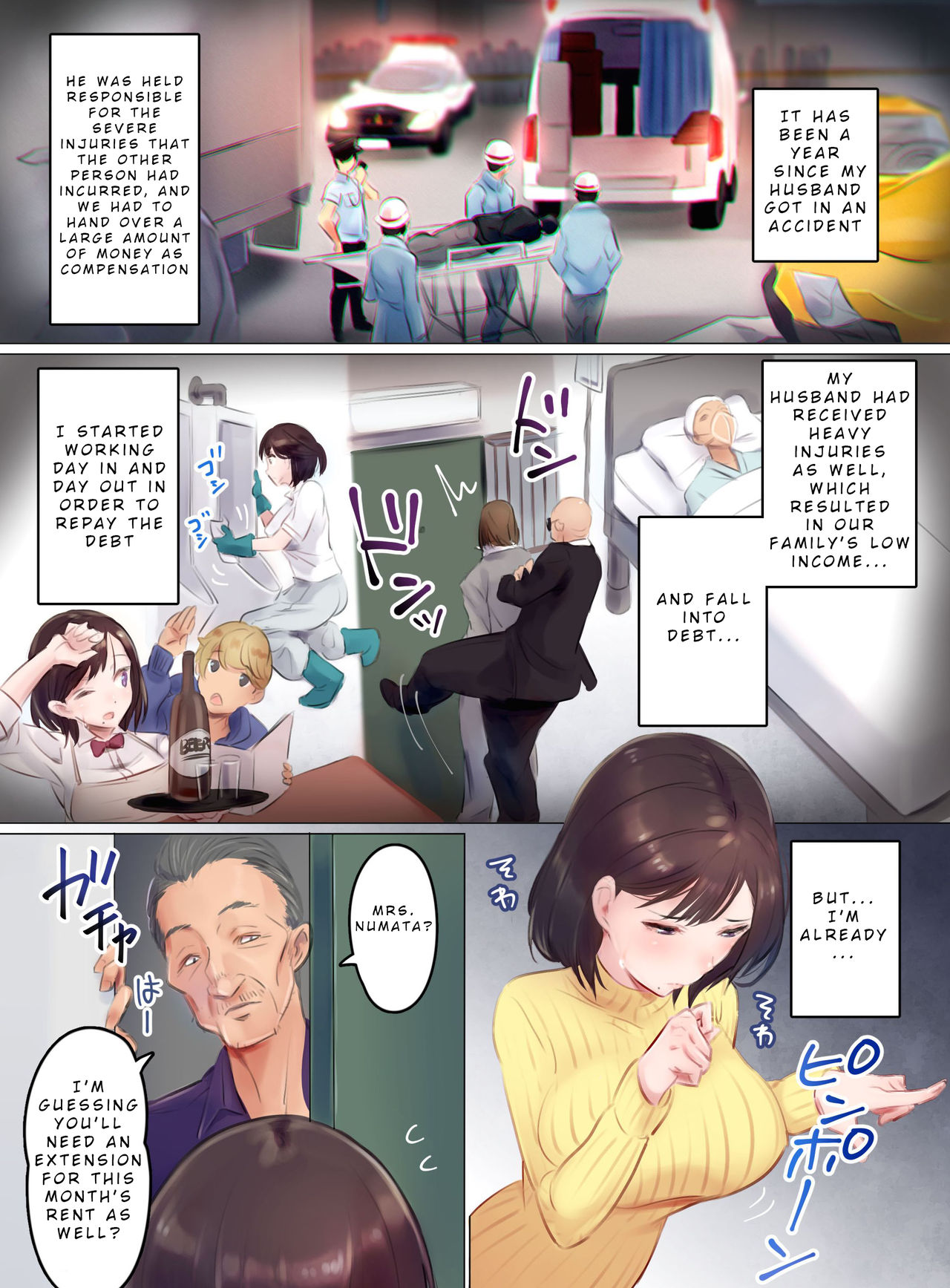 [FAT] Tainou Yachin wa Karada Barai de ~Kichiku Ooya ni Netorareru Bijin Oyako~ [English] [NHNL] page 4 full