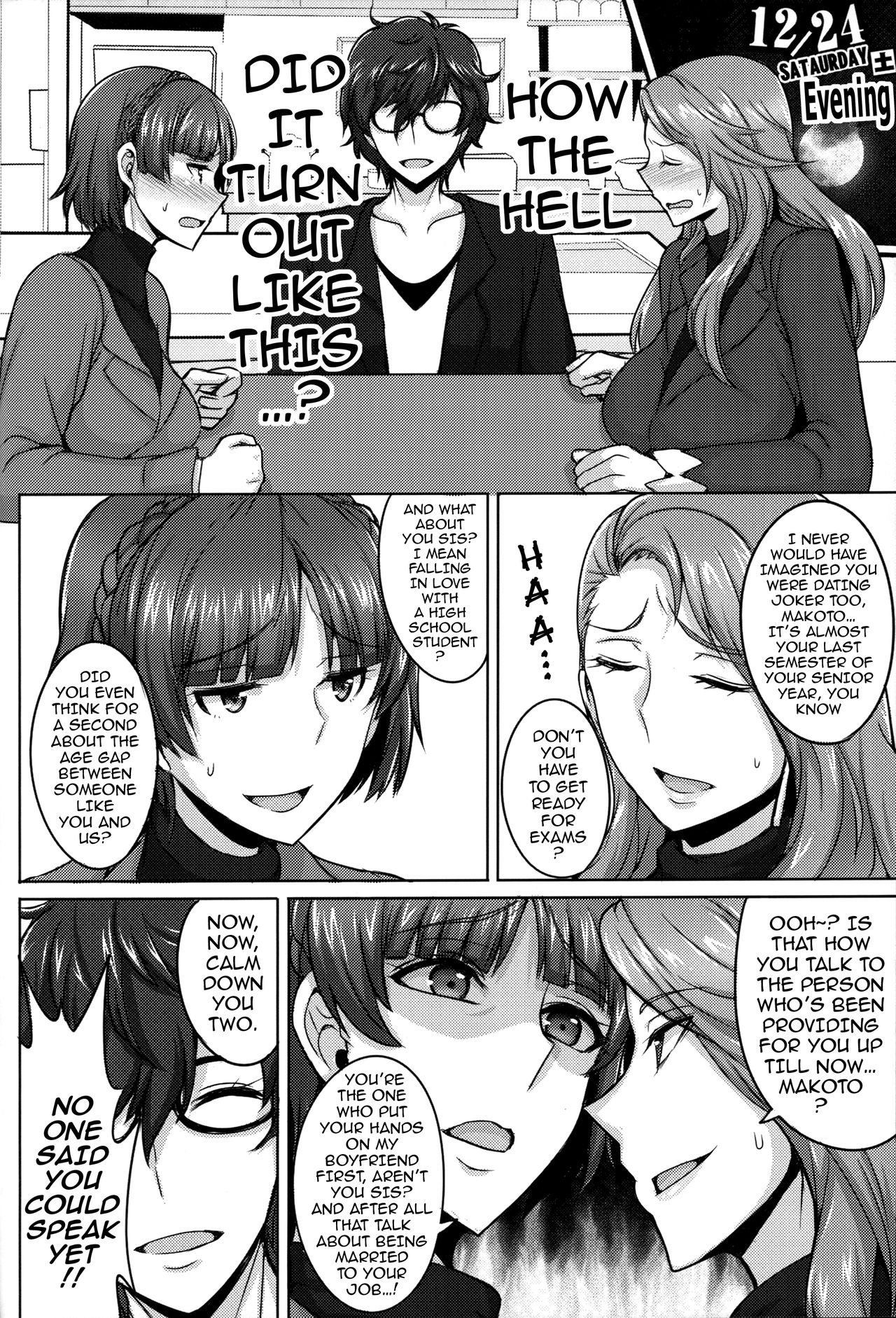 (C91) [Yuasa Rengou (Jean Louis)] Niijima Shimai no Christmas | Christmas with the Niijima Sisters (Persona 5) [English] {darknight} page 3 full