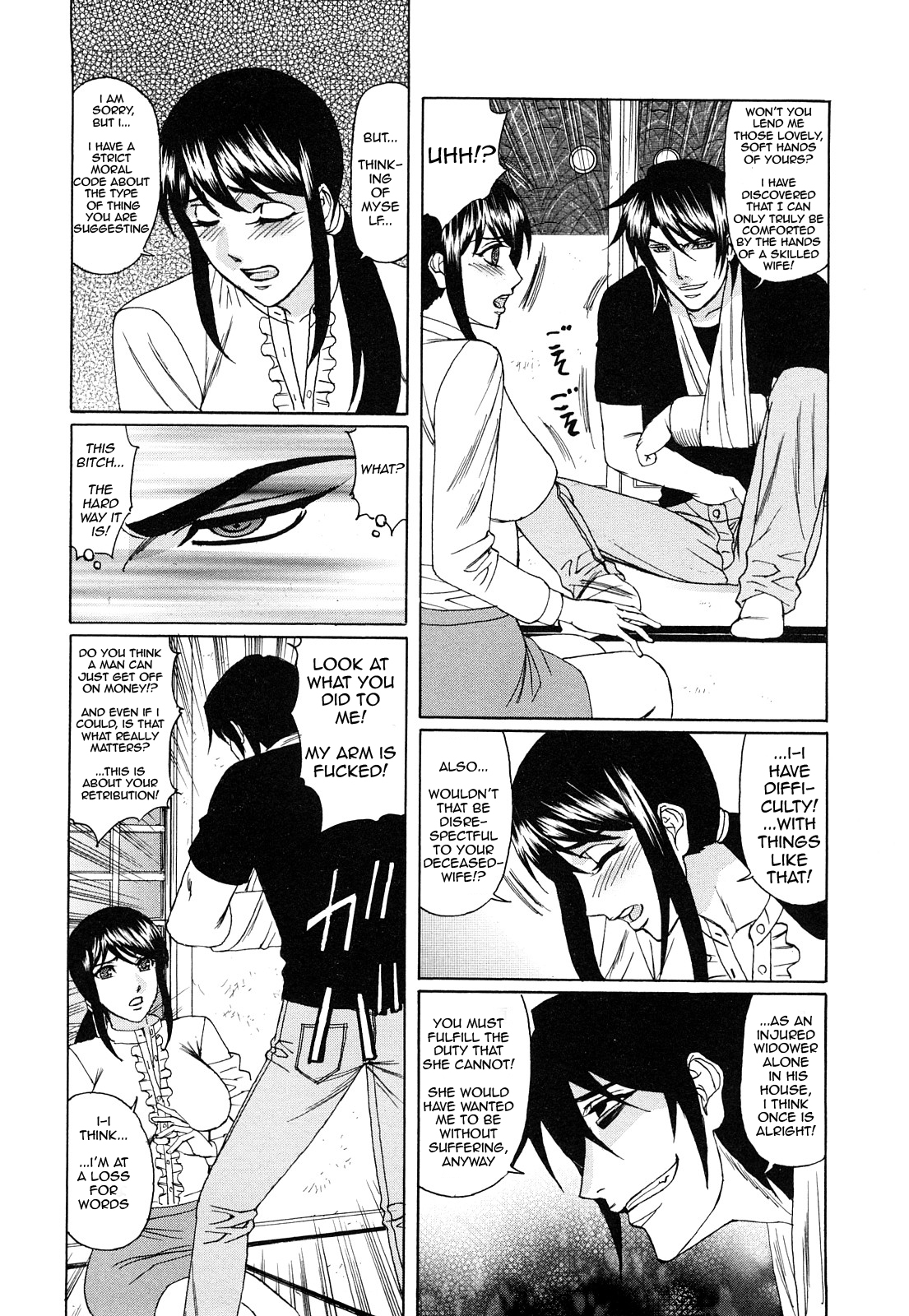 [Yamamoto Yoshifumi] Kyouhaku Sareta Wakazuma ~Mazo Niku Ryoujoku~ Ch. 1 [English] [Aridchimp] page 10 full