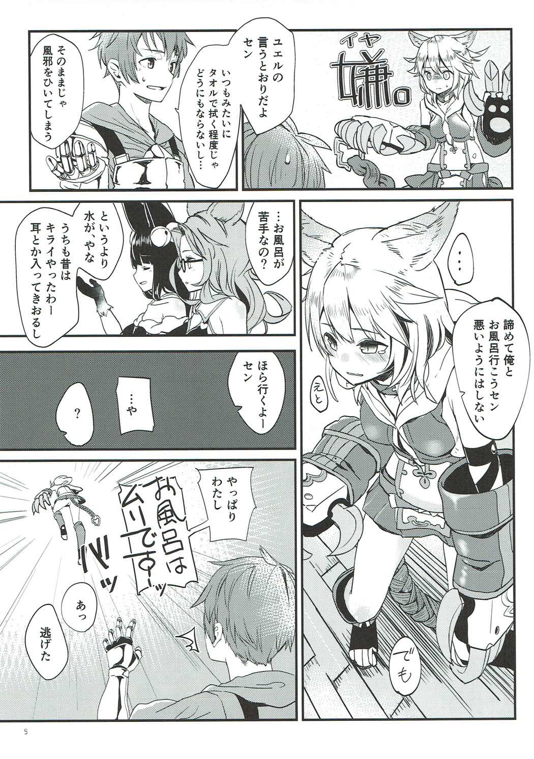 (C91) [Tsuboneya (kyokutyo)] Kaineko no Seiketsu wa Kainushi no Gimu desu (Granblue Fantasy) page 4 full